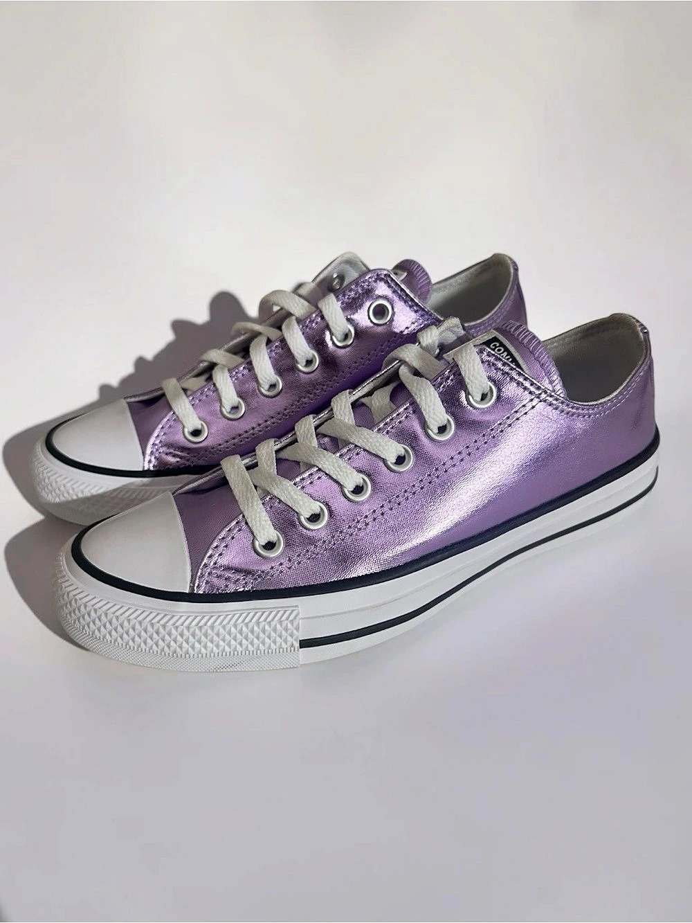 Converse Chuck Taylor All Star Metallic Purple Low Top Women’s 7 - Picture 5 of 8